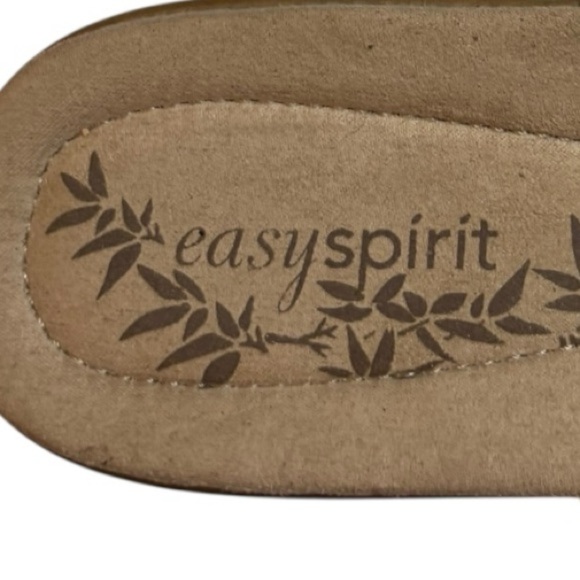 Easy Spirit Ellis Beige and Brown Snakeskin Leather Slip On Sandals Size 7.5 - Picture 4 of 13